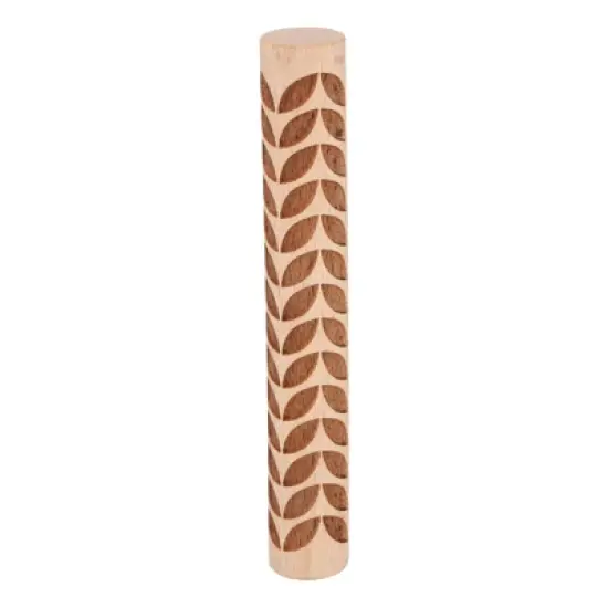 Unique Bargains Wood Clay Grain Texture Carved Fine Baking DIY Rolling Pins image {11}