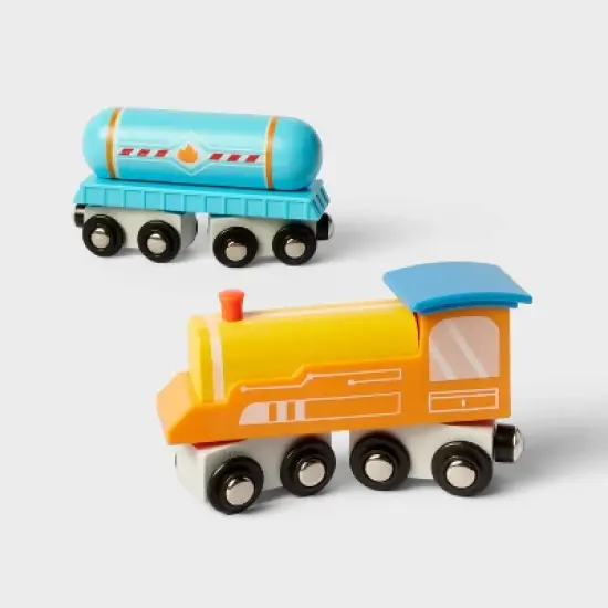 Wooden Magnetic Train - 8pk - Gigglescape&trade;: Toy Vehicles, Polypropylene & ABS Material, Scale 1:90 image {2}