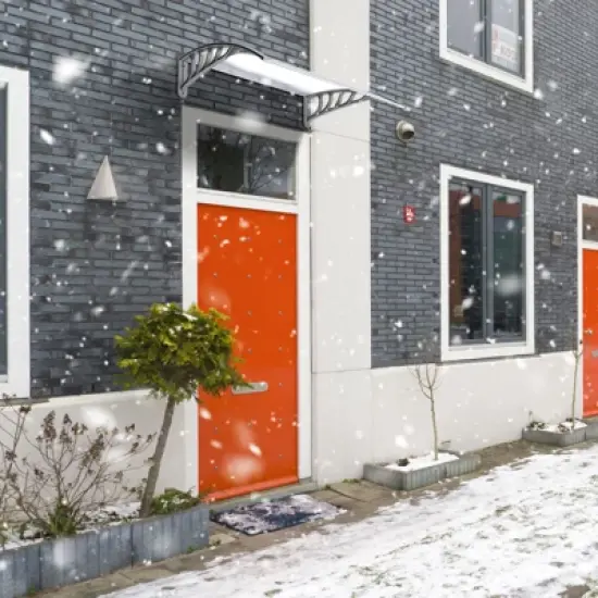 Karl Home | Winado 38 in. W x 3 in. D Plastic Gray Cover Retractable Door / Window Awning image {3}