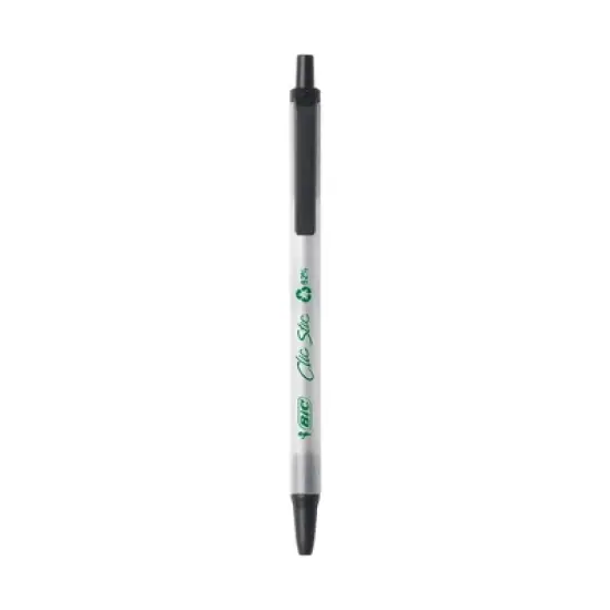 BiC 10pk ECOlutions Retractable Ballpoint Pens Black Ink: Medium Point Click Pens, Office Supplies, Visible Ink Supply image {3}