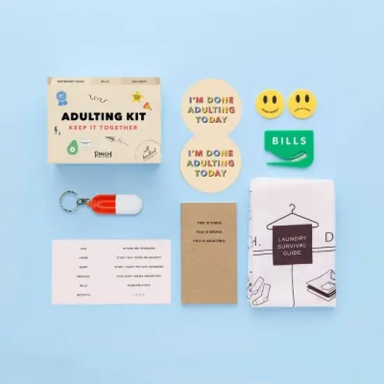 Adulting Desk Organiser Kit: Pinch Provisions Multicolored Office Set with Letter Opener & Paper Desk Pad image {2}