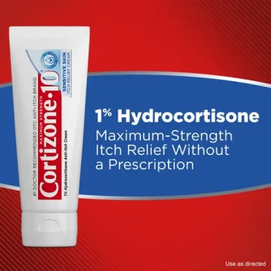 Cortizone-10 Natural Sensitive Skin Anti-Itch Cream - Hydrocortisone - 2 oz image {3}