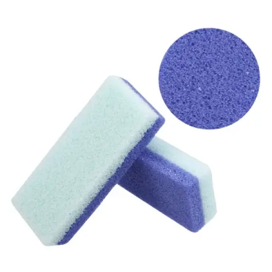 Unique Bargains Foot File Exfoliating Scrub Stone Double Sided Fine and Coarse Pumice Stone Foot Care 2 Pcs Purple image {2}