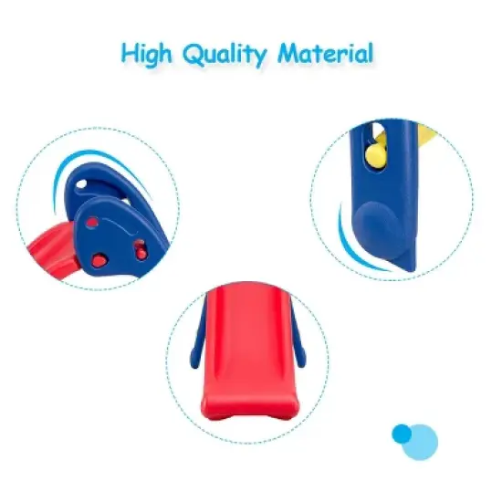Costway 2 Step Children Folding Slide Plastic Fun Toy Up-down Suitable for Kids image {7}
