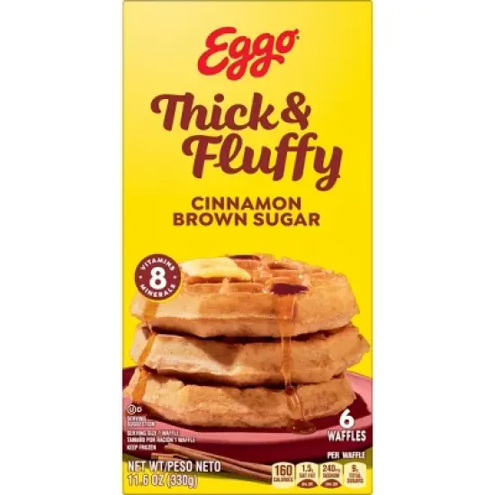 Eggo Thick and Fluffy Frozen Waffles Cinnamon Brown Sugar - 11.6oz/6ct image {8}