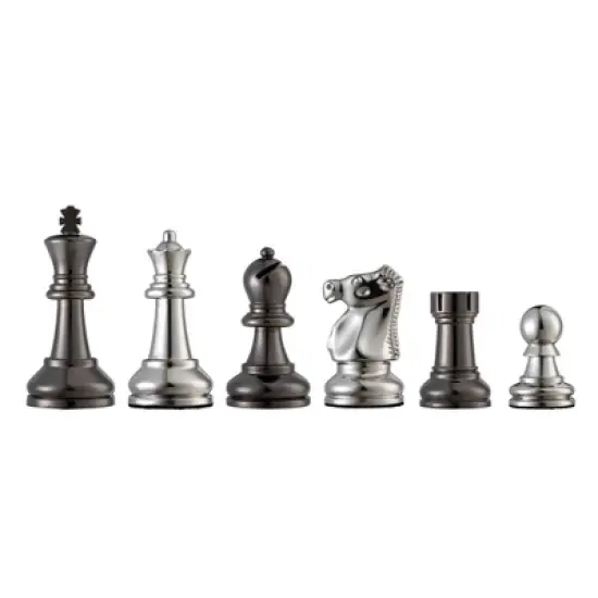 Bobby Fischer&reg; Metal Ultimate Chess Set with Deluxe Wooden Chess Board 21.75 in. image {3}