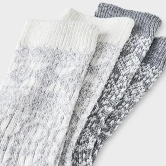Women's 2pk Midweight Wool Blend Sweater Fair Isle Crew Socks - All in Motion&trade; 4-10 image {2}