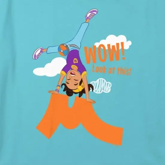 Girl's Blippi Look at This! Meekah Crop Top T-Shirt image {1}