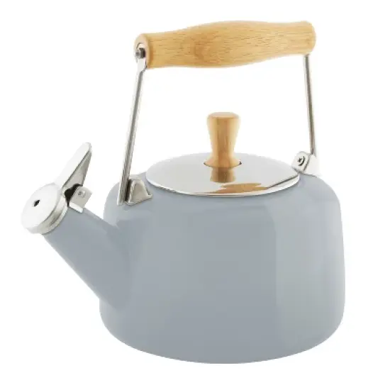 Chantal 1.4-Quart Enamel-on-Steel Sven Teakettle image {6}