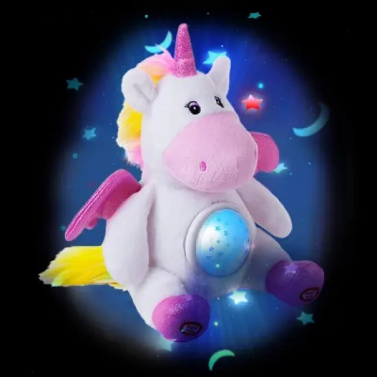 Dazmers Stuffed Unicorn Star Projector Night Light for Kids - Lullabies Sounds Sleep Aid Plush image {1}