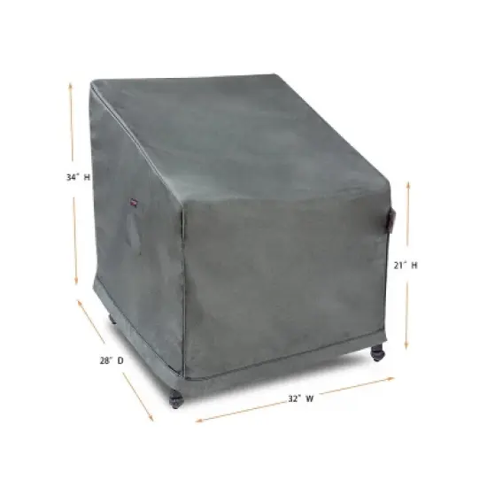 Summerset Shield Titanium 3-Layer Water Resistant Outdoor Club Chair Cover - Dark Grey image {1}