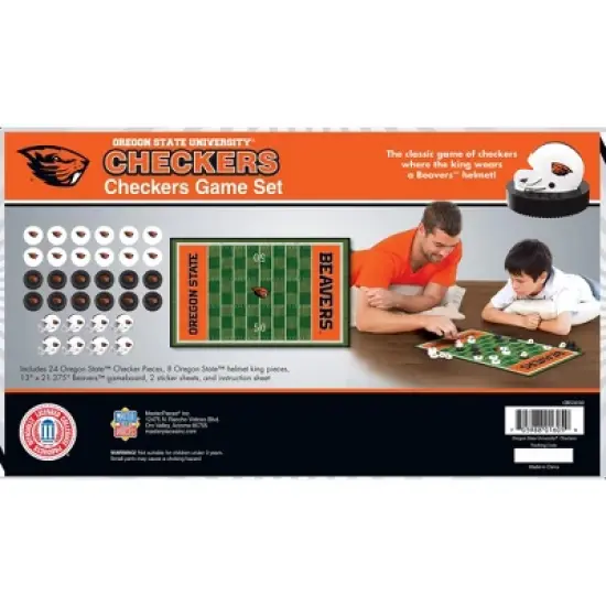 MasterPieces Officially licensed NCAA Oregon State Beavers Checkers Board Game for Families and Kids ages 6 and Up image {2}