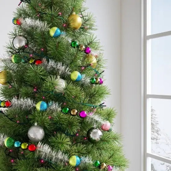 9.5' 3mm 100ct LED Micro Christmas String Lights with Green Wire - Wondershop&trade; image {1}