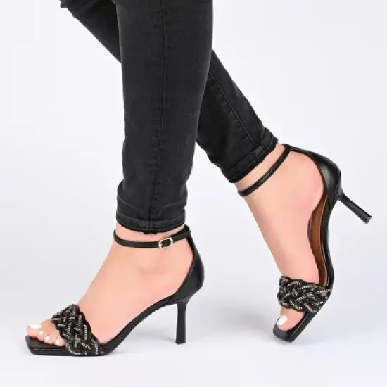 Journee Collection Womens Mabella Tru Comfort Foam Open Toe Mid Stiletto Pumps image {8}