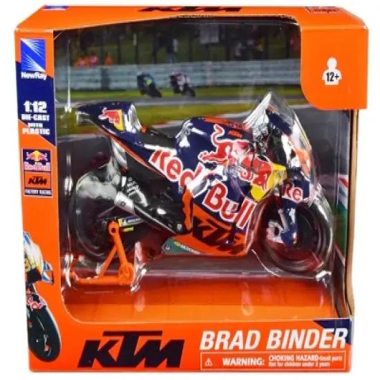 KTM RC16 Motorcycle #33 Brad Binder MotoGP "Red Bull KTM Factory Racing" 1/12 Diecast Model by New Ray image {2}