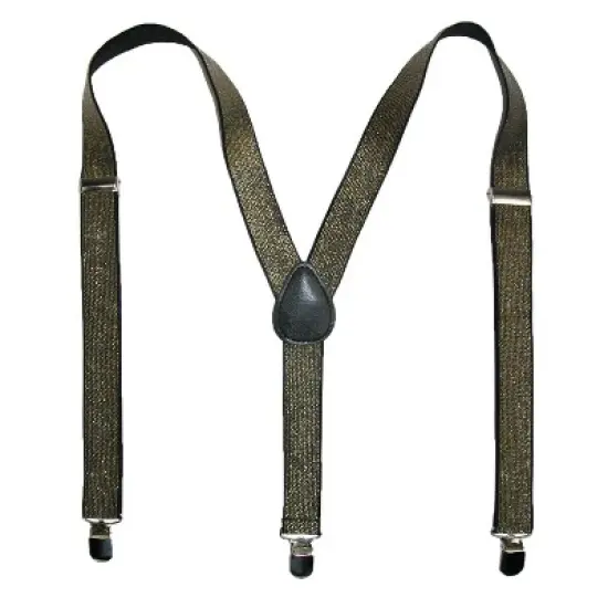 CTM Women's Elastic Glitter Clip-End Suspenders image {5}
