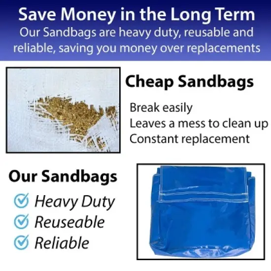 Moose Supply Vinyl Sand Bag, White, 4 Pack image {5}