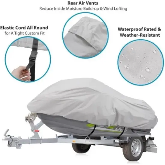 Protective Jetski Cover for Outdoor Storage with Marine Grade Waterproof Material, Fits Up to 102'' image {1}