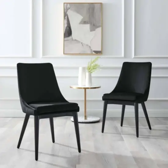 Set of 2 Viscount Accent Performance Velvet Dining Chairs - Modway image {8}