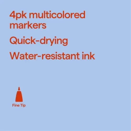 4pk Permanent Markers - up&up&trade; image {3}