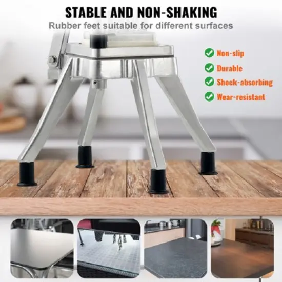 VEVOR Commercial Chopper with 4 Replacement Blades Commercial Vegetable Chopper Stainless Steel French Fry Cutter Potato Dicer & Slicer image {3}