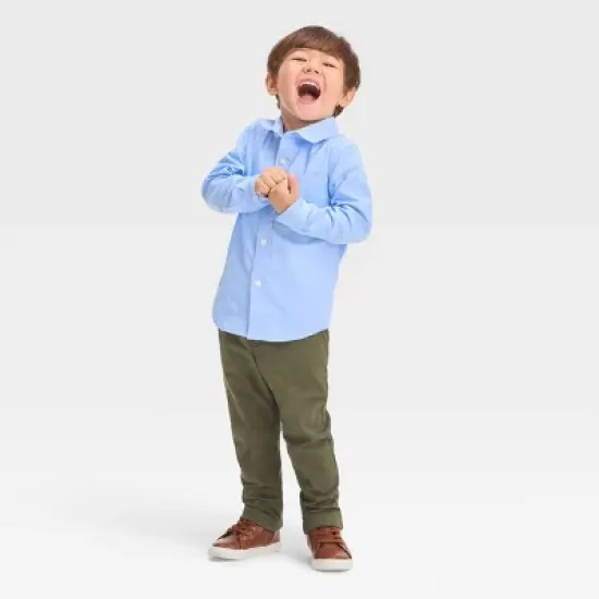 Toddler Boys' Long Sleeve Oxford 'Button-Down' Shirt - Cat & Jack&trade; Blue image {2}