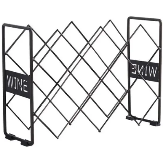 Kings Brand Furniture - Countertop Tabletop Wine Rack, Wine Bottle Storage Holder Stand for Home Kitchen & Bar - Pewter - No Assembly Required image {2}