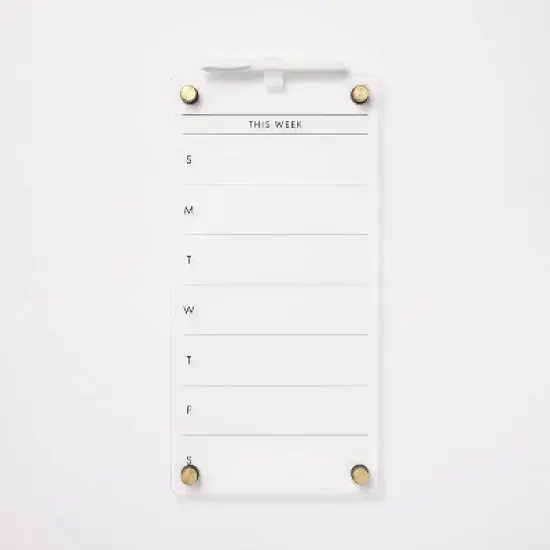 8"x16" This Week Acrylic Dry Erase Calendar - Threshold&trade; image {3}