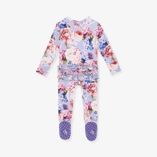 Infant Annie Footie Ruffled Zippered One Piece - Posh Peanut image {3}