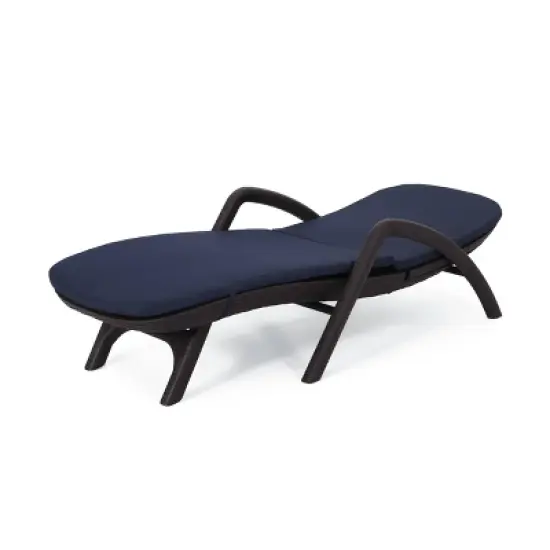 Waverly Patio Faux Wicker Chaise Lounge Navy - Christopher Knight Home: Adjustable, Weather-Resistant image {5}