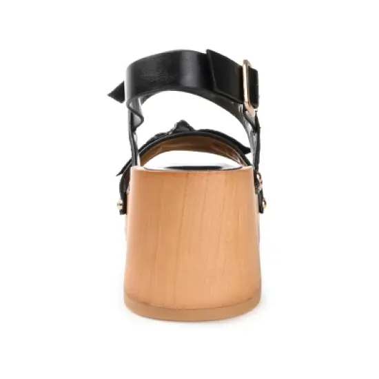 Journee Collection Womens Tia Double Bow Accent Clog Sandals image {2}