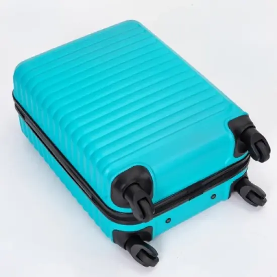 Gulches 20" Lightweight Carry-On Luggage, Spinner Wheels, Turquoise, Durable ABS Material image {8}