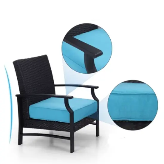 Rattan Wicker Patio Sofa - Captiva Designs image {2}