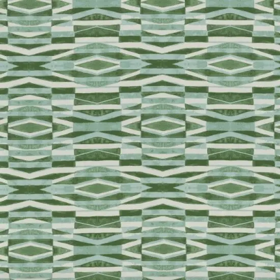 Set of 2 Outdoor/Indoor Deluxe Tufted Chair Pads Nevis Waves - Pillow Perfec image {4}