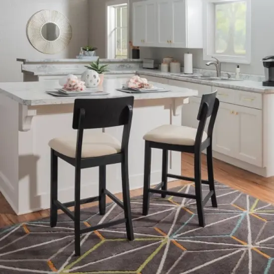 24" Jordan Counter Height Barstool - Linon image {6}