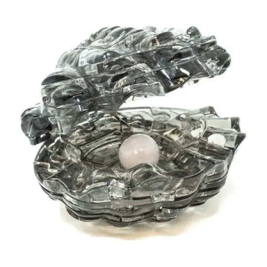 AreYouGame.com Crystal Puzzle Pearl (Black Shell) - 48pc: 3D Plastic Puzzle, Educational Nature Theme image {5}