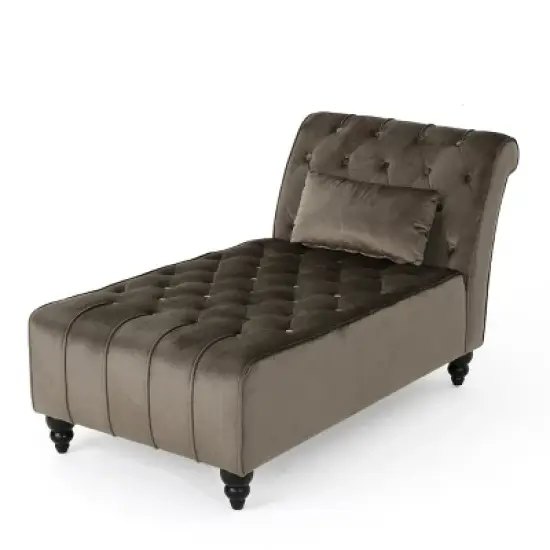 Rubie New Velvet Chaise Lounge - Christopher Knight Home image {6}