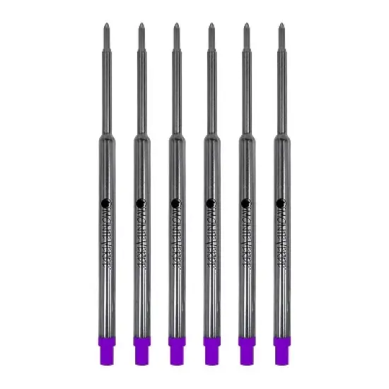Monteverde Ballpoint Pen Refill Medium Point Purple Ink 6 Pack (W133PL) image {1}