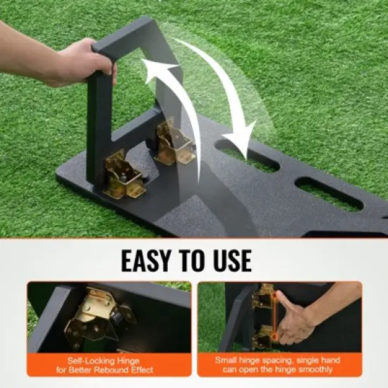 VEVOR Soccer Rebounder Board, 32"X12" Portable Soccer Wall with 2 Angles Rebound, Foldable HDPE Kickback Rebound Board, Soccer Training Equipment image {5}