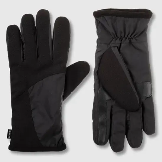 Isotoner Men's Tech Stretch Gloves - Black image {1}
