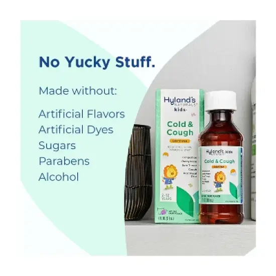 Hyland's Naturals Kids Cold & Cough Daytime Syrup - Grape - 4 fl oz image {5}