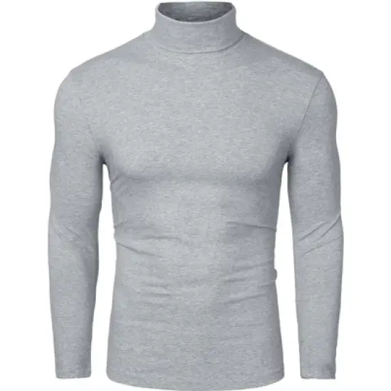 Lars Amadeus Men's Pullover Turtle Neck Long Sleeves Stretchy Slim Fit Tops image {14}