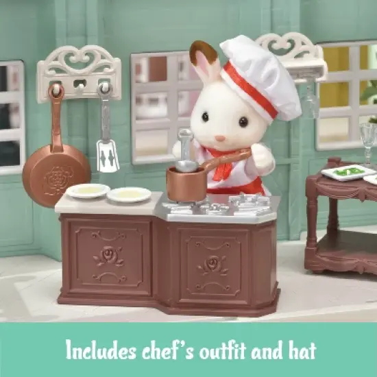 Calico Critters Town Series Delicious Restaurant, Fashion Dollhouse Playset with Furniture and Accessories image {2}
