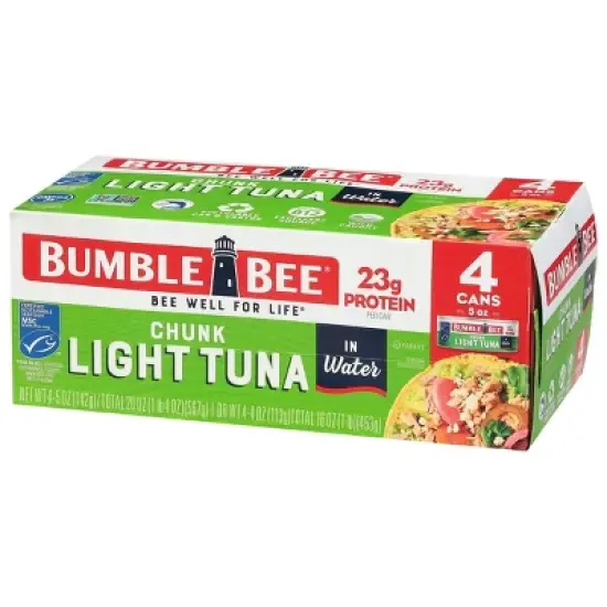Bumble Bee Chunk Light Tuna in Water - 5oz/4ct image {3}