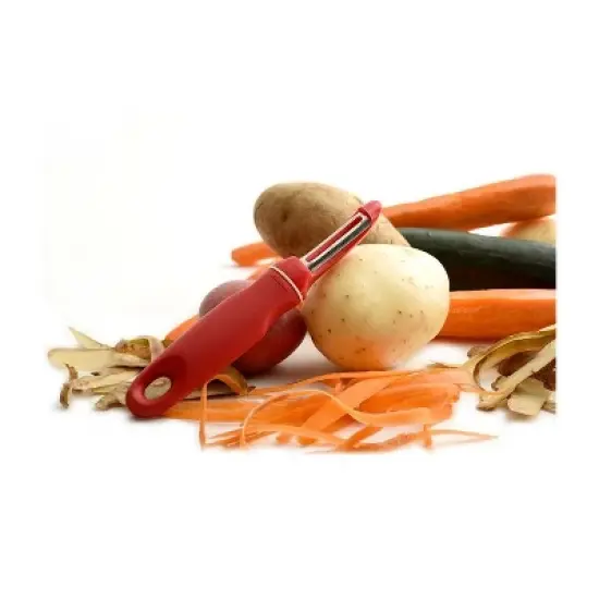 Norpro Grip-EZ Vegetable Peeler, 7.25-Inch, Red image {3}