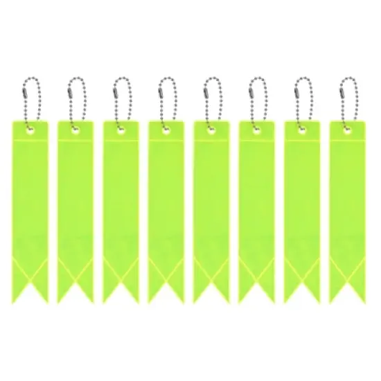 Unique Bargains Personal Reflectors Gear Safety Cycling Running Keychain 5.9 x 1.2 Inch 8 Pcs image {3}