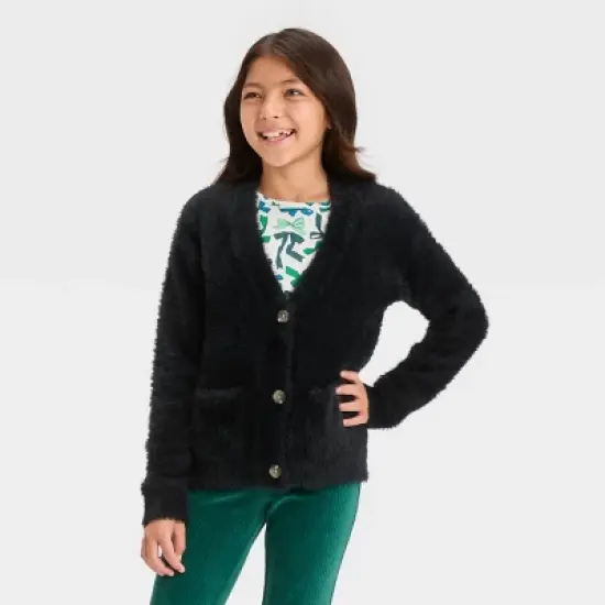 Girls' Long Sleeve Layering Cardigan - Cat & Jack&trade; image {3}