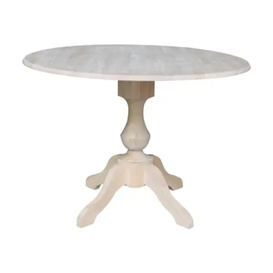 Blake Round Drop Leaf Table Unfinished - International Concepts image {8}