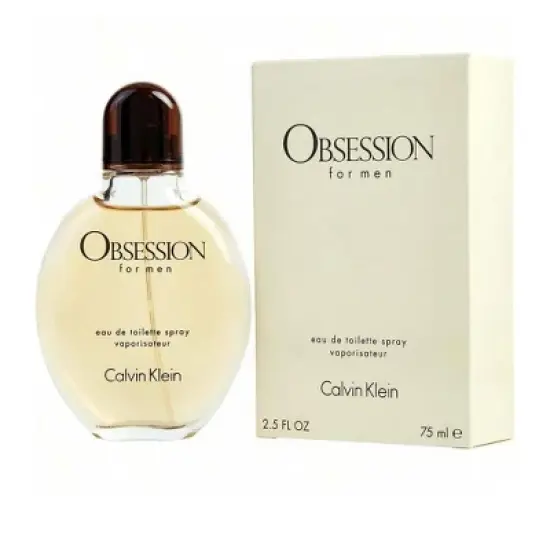 Obsession By Calvin Klein Men Bergamot, Mandarin Orange, Lime, Lavender, Red Berries, Jasmine, Myrhh, Carnation, Pine Tree, , Amber Edt Spray 2.5 Oz image {1}