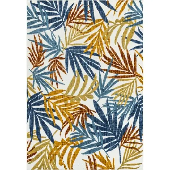 nuLOOM Flor Multi Tropical Leaves Indoor/Outdoor Patio Area Rug image {11}